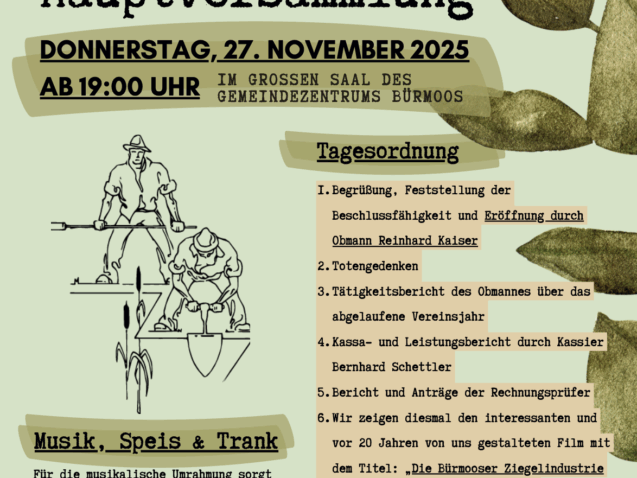 Jahreshauptversammlung Torferneuerungsverein Bürmoos