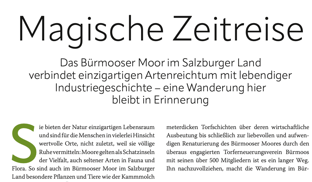 Zeitreise durchs Bürmooser Moor