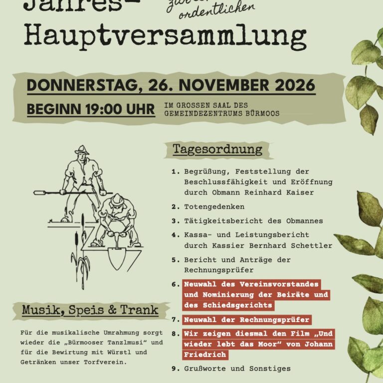 Einladung zur 35. Jahreshauptversammlung