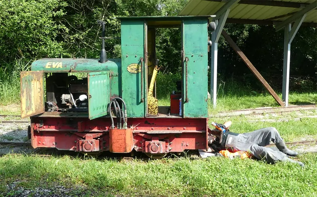 Lokomotive der Bockerlbahn