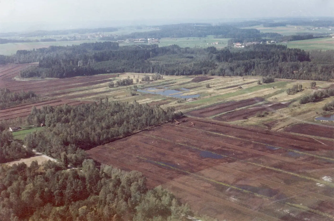 Luftbild des Torffeldes 1985